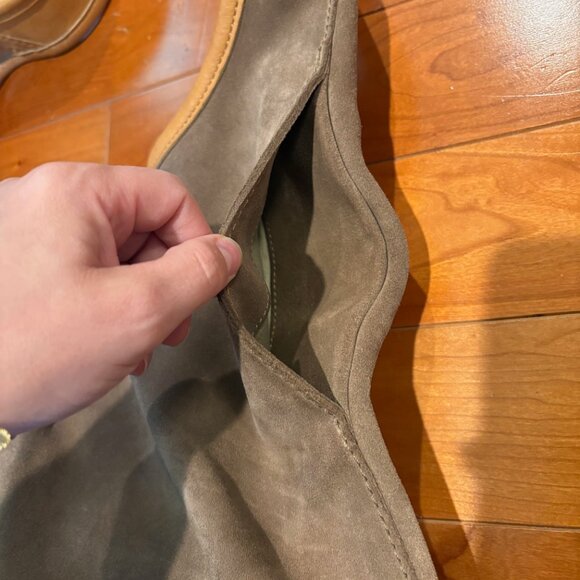 UGG Super Long Overland Hobo Brown Suede Sling Crossbody Bag - Picture 10 of 12